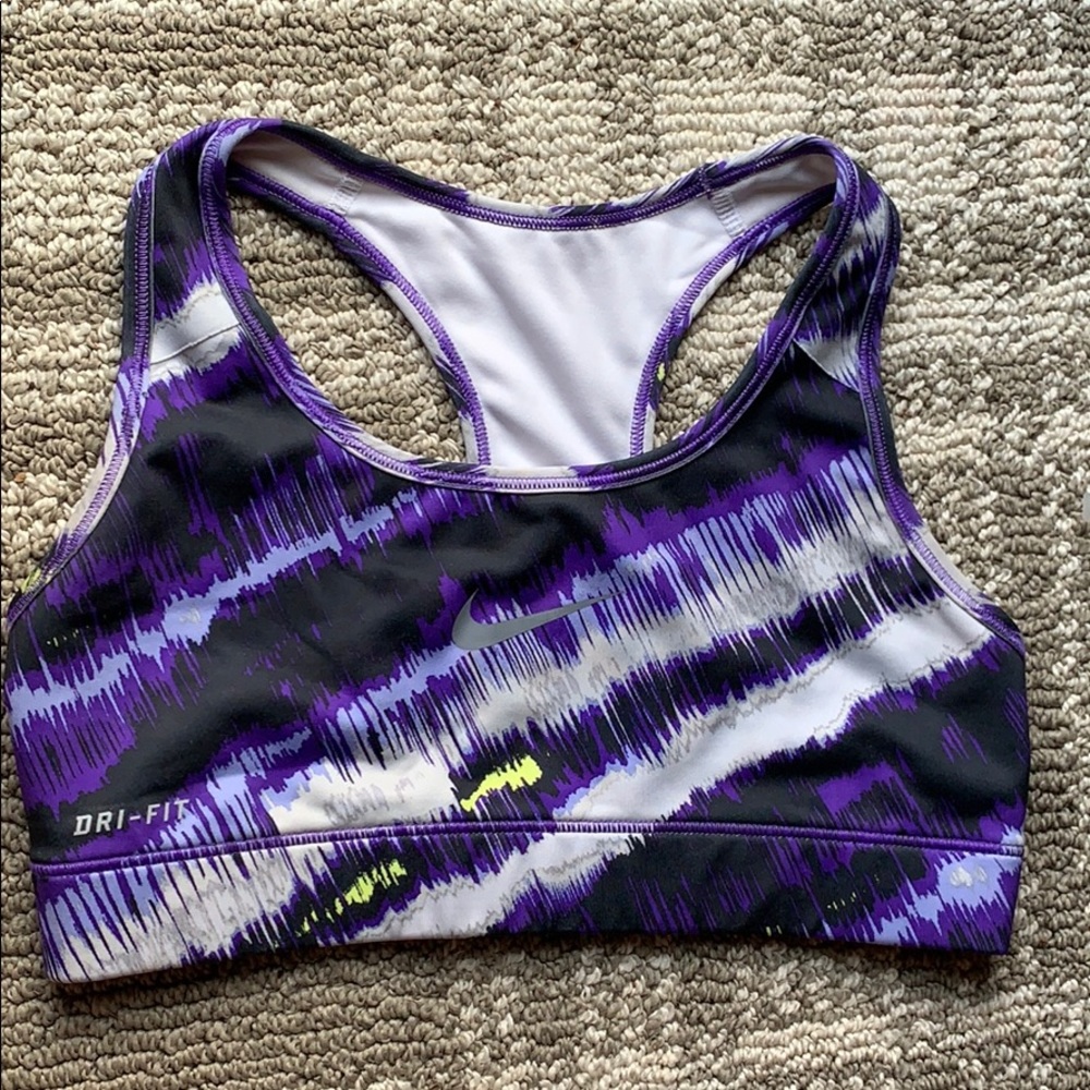 Purple Nike Dri Fit Sports Bra Xs